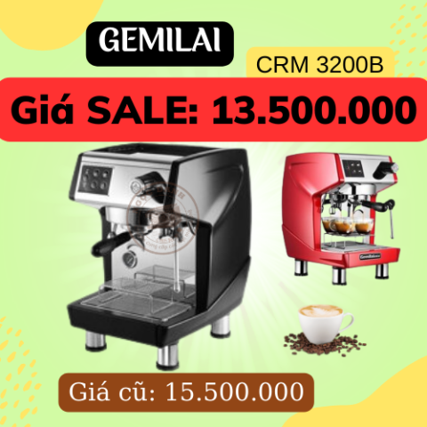 SALE Máy pha cà phê Gemila CRM 3200B phiên bản mới